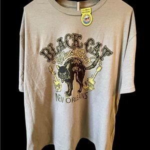 The Duck Co. Black Cat New Orleans Graphic Tee - Light Gray,   Sz XL, NWT